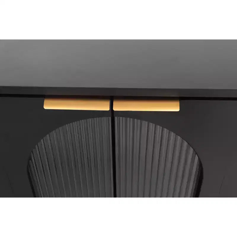 Mobiletto accentato in legno laccato con 4 ante in vetro Credenza Buffet Server Armadietto contenitore