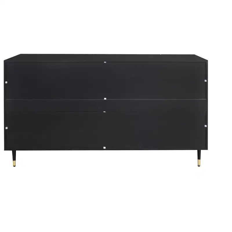 Mobiletto accentato in legno laccato con 4 ante in vetro Credenza Buffet Server Armadietto contenitore