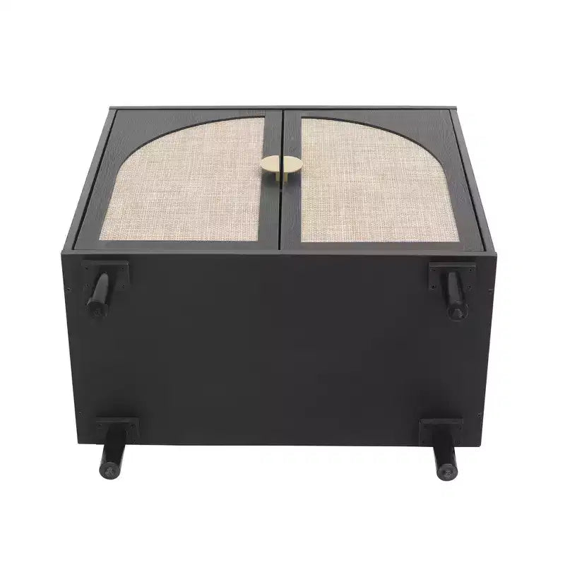 Okak Credenza in Legno, Madia Decorativa con 2 Ante e Ripiani Regolabili, Tavolo Consolle per Cucina, Soggiorno/Sala da Pranzo
