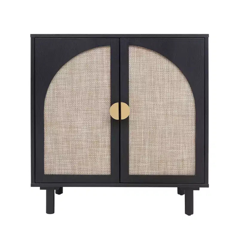 Okak Credenza in Legno, Madia Decorativa con 2 Ante e Ripiani Regolabili, Tavolo Consolle per Cucina, Soggiorno/Sala da Pranzo