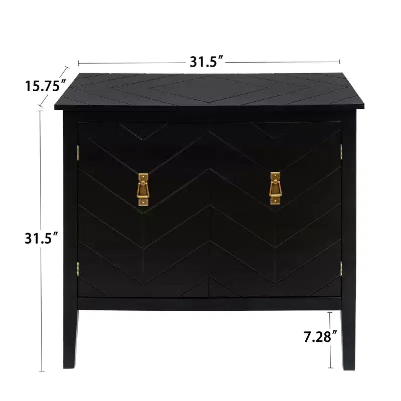 Okak Credenza in Legno, Madia Decorativa con 2 Ante e Ripiani Regolabili, Tavolo Consolle per Cucina, Soggiorno/Sala da Pranzo