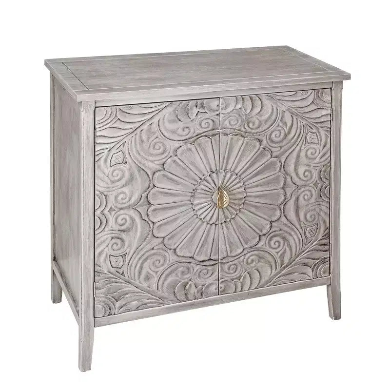 Okak Credenza in Legno, Madia Decorativa con 2 Ante e Ripiani Regolabili, Tavolo Consolle per Cucina, Soggiorno/Sala da Pranzo