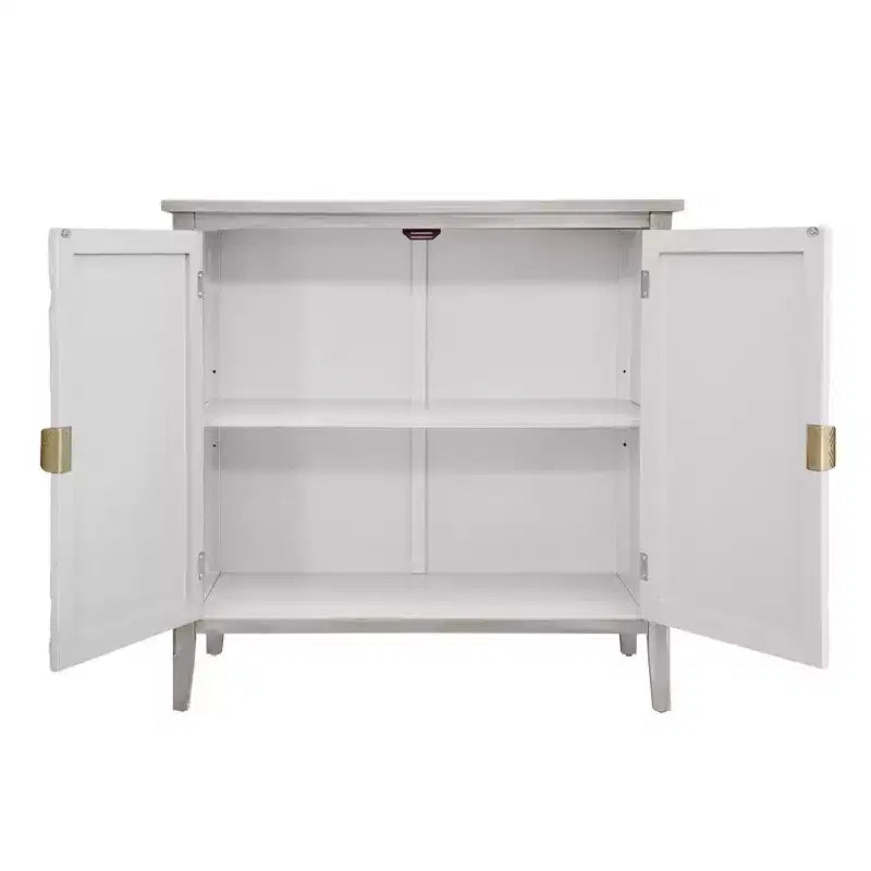 Okak Credenza in Legno, Madia Decorativa con 2 Ante e Ripiani Regolabili, Tavolo Consolle per Cucina, Soggiorno/Sala da Pranzo