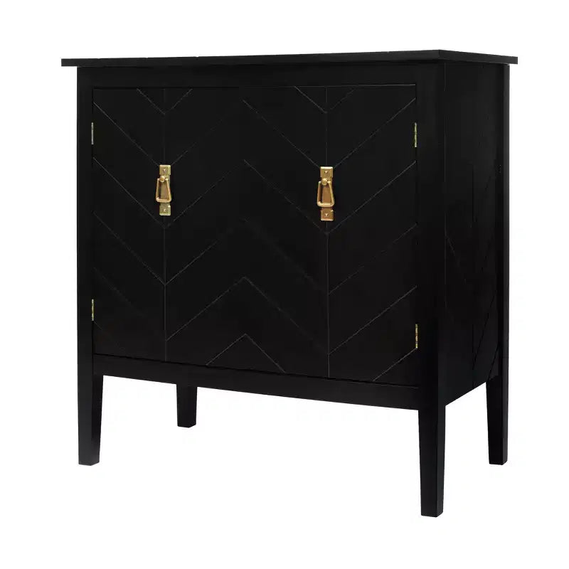 Okak Credenza in Legno, Madia Decorativa con 2 Ante e Ripiani Regolabili, Tavolo Consolle per Cucina, Soggiorno/Sala da Pranzo