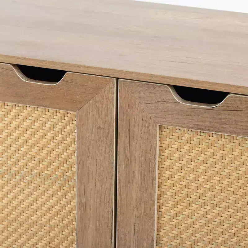 TROPOW Vetrinetta Vine con contenitore, mobile da pranzo, mobile contenitore in legno