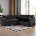 Merax L-Shaped Sectional Sofa Bed with Pull-Out Sleeper and Hidden Storage
