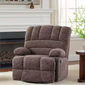 MAYEERTY Brown Oversized Swivel Rocker Recliner Chair For Adults Living Room