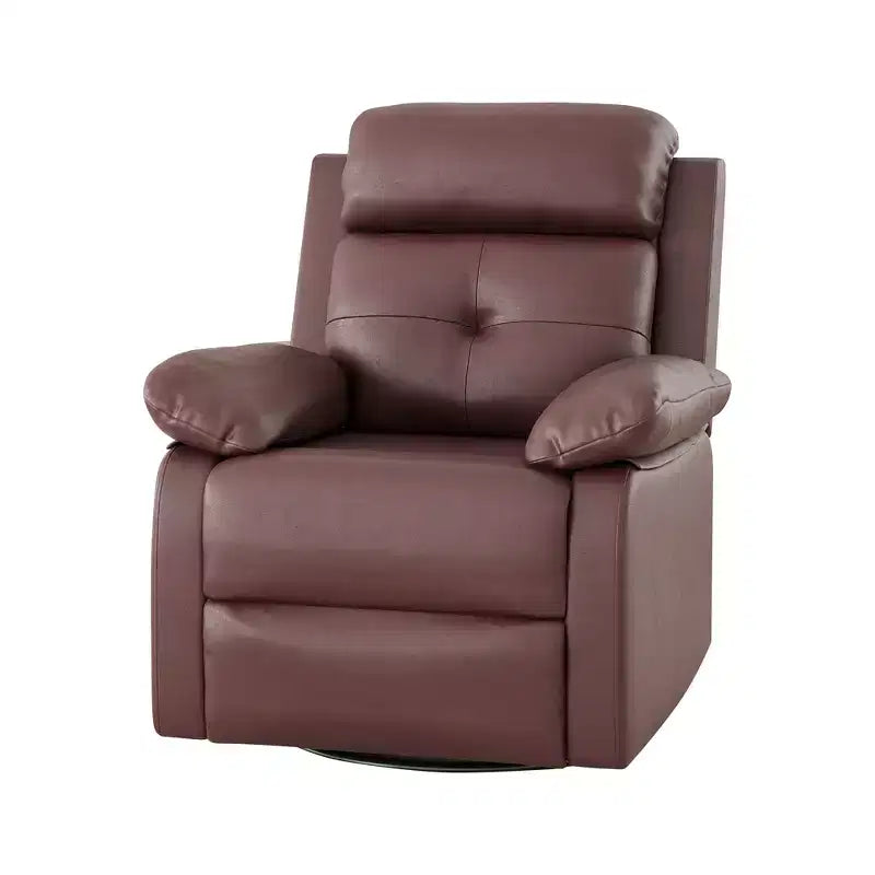 Fauteuil inclinable pivotant et à bascule petit MAYEERTY marron, design compact pour femmes, convient aux chambres et salons