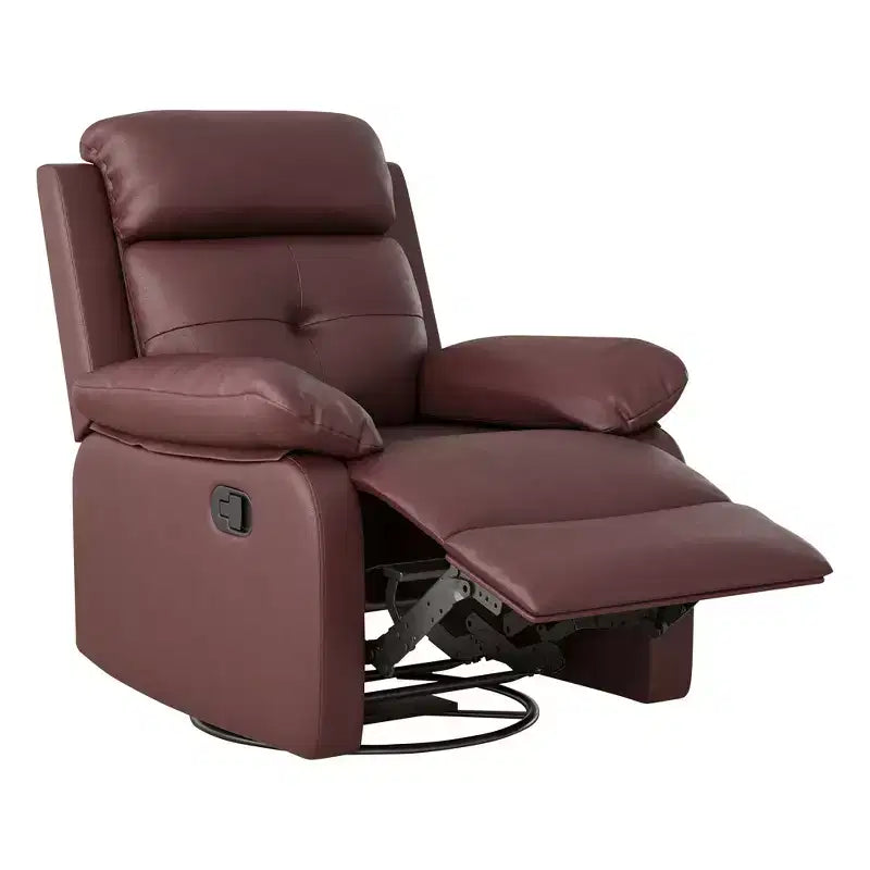 Fauteuil inclinable pivotant et à bascule petit MAYEERTY marron, design compact pour femmes, convient aux chambres et salons