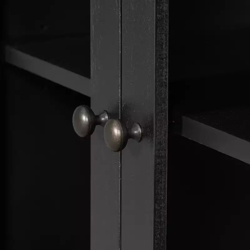 Christopher Knight Home Mirae Mobile Contenitore Vintage da 55.1" con 7 Cassetti, 2 Ante in Vetro e Ripiani Regolabili
