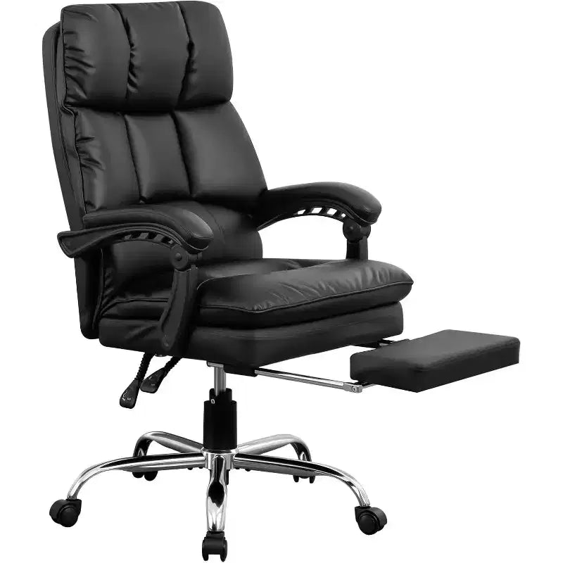 Sedia da Ufficio, Materiale PU, Poggiatesta e Supporto Lombare Regolabili, Braccioli Reversibili - per Ufficio Domestico, Studio o Luogo di Lavoro