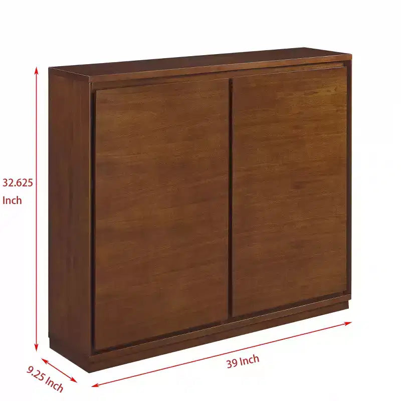 Okak Buffet de 99 cm avec 2 trous pour prises, meuble de rangement, meuble de cuisine pour salon, cuisine, salle à manger, noyer