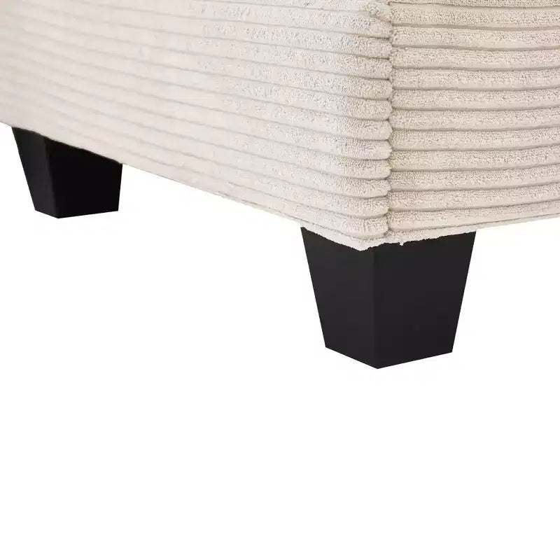 Divano componibile a U in velluto a coste Hyleory, divano a 4 posti con 2 pouf mobili, mobili modulari per soggiorno