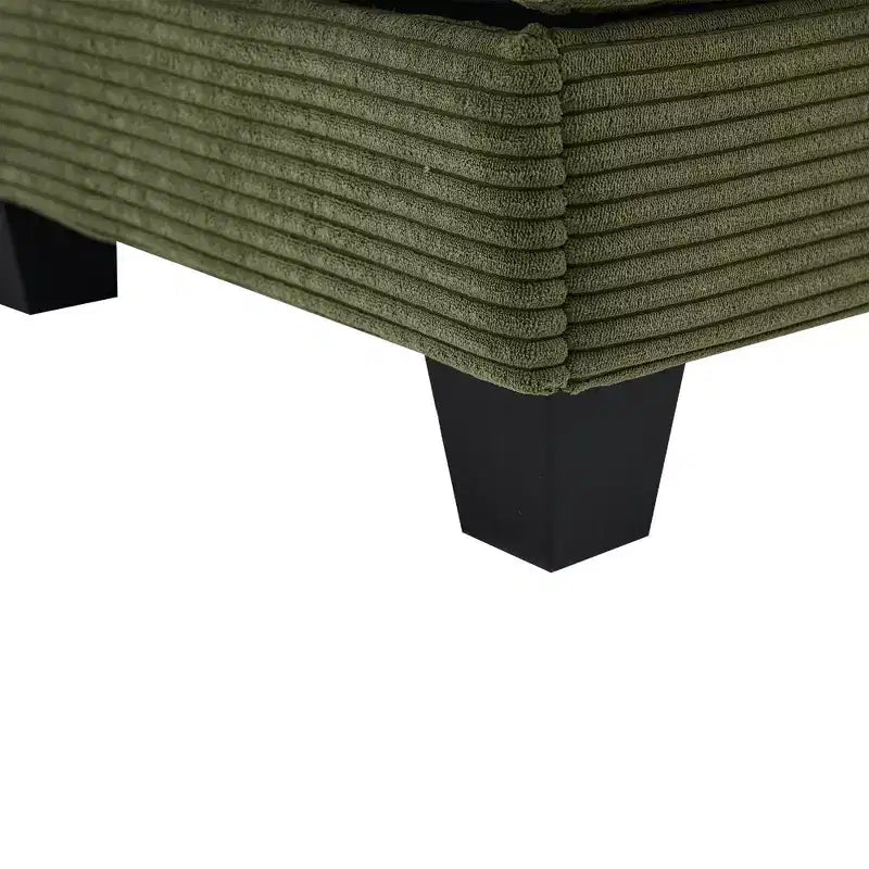 Divano componibile a U in velluto a coste Hyleory, divano a 4 posti con 2 pouf mobili, mobili modulari per soggiorno