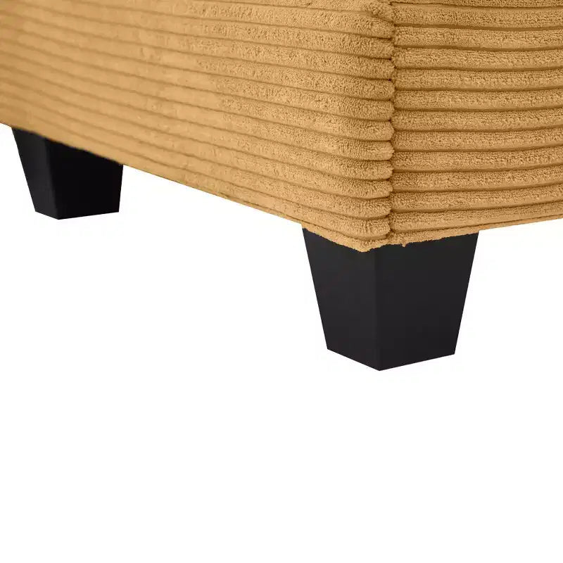 Divano componibile a U in velluto a coste Hyleory, divano a 4 posti con 2 pouf mobili, mobili modulari per soggiorno