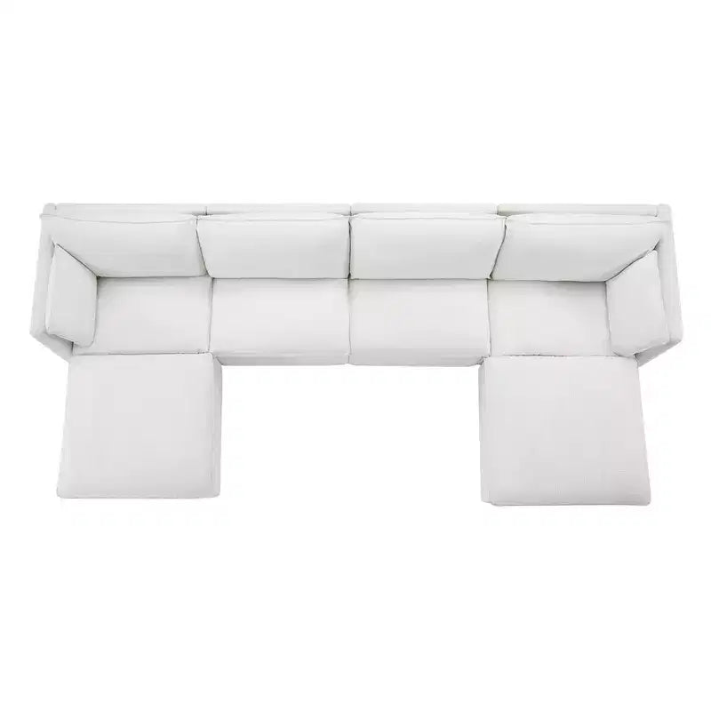 Canapé modulaire sectionnel 5 pièces Spruce & Spring Cream pour salon