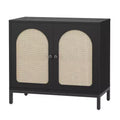 COZONY Rattan Sideboard Buffet Cabinet with Adjustable Shelf, Kitchen Storage Cabinet for Living Room Hallway Entryway
