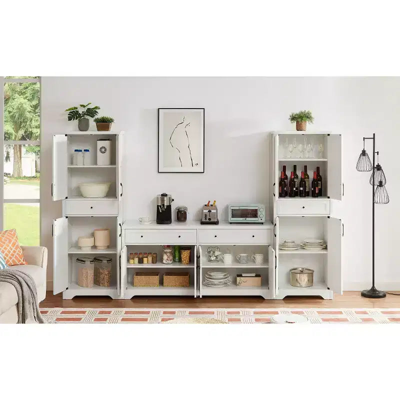 Okak Mobile Credenza Combinato Multifunzione, Armadio Contenitore a Grande Capacità per Soggiorno, Camera da Letto, Ufficio