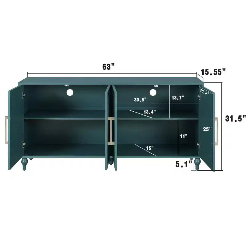 Mobile Contenitore Okak con Anta Intagliata a Fiore, Mobile Ingresso con Maniglia in Metallo, Credenza per Soggiorno