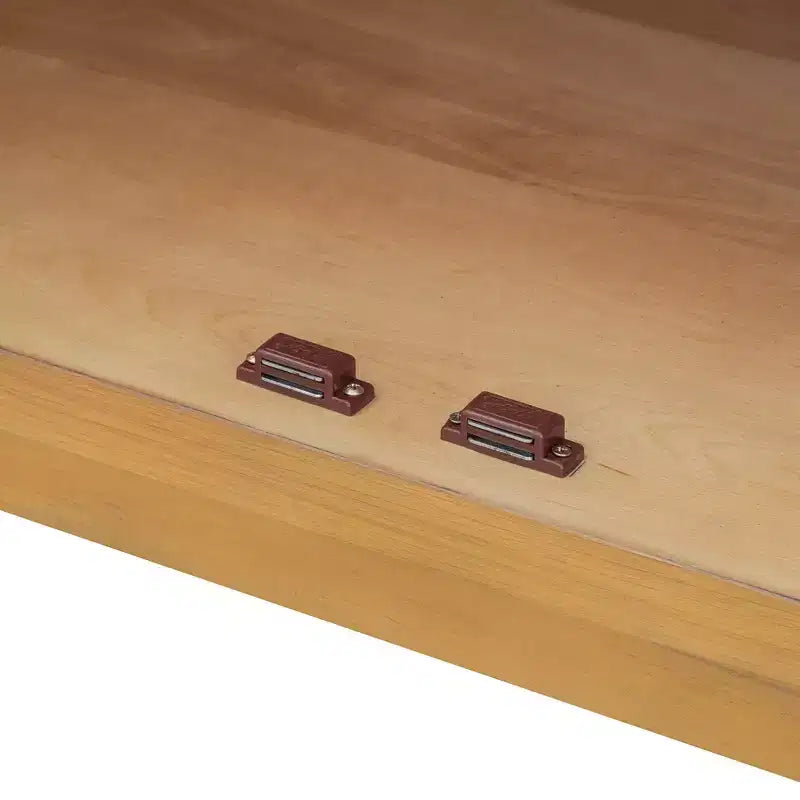 Luxystar Madia a 4 Ante con Ampio Contenitore, Ante in Vetro e Ripiani Regolabili per Sala da Pranzo e Soggiorno, Legno Naturale