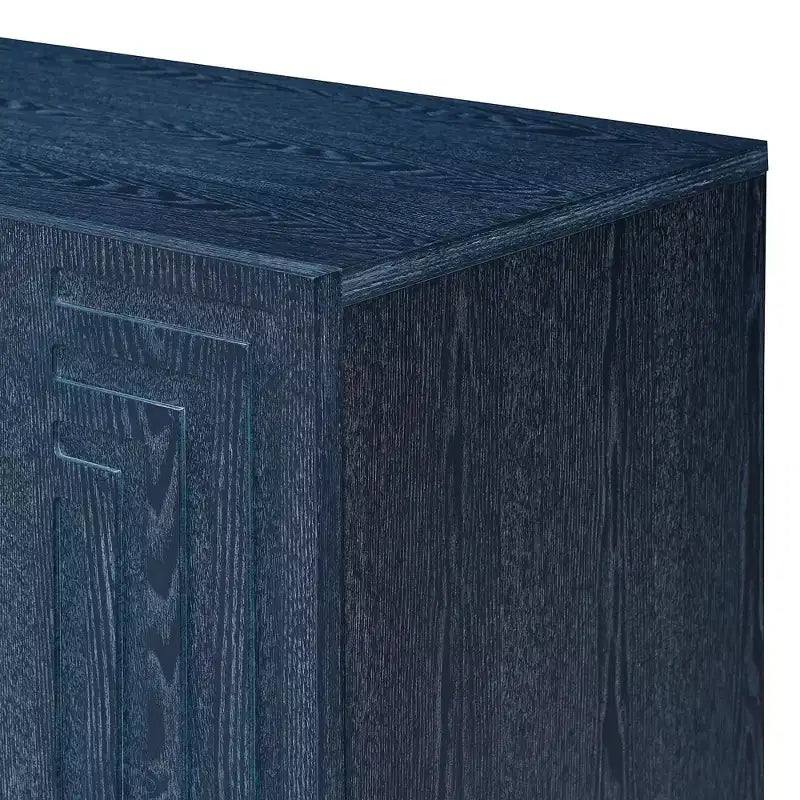 Luxystar 54 - Madia vintage a 4 ante con contenitore e ripiani regolabili per sala da pranzo e soggiorno, blu navy antico