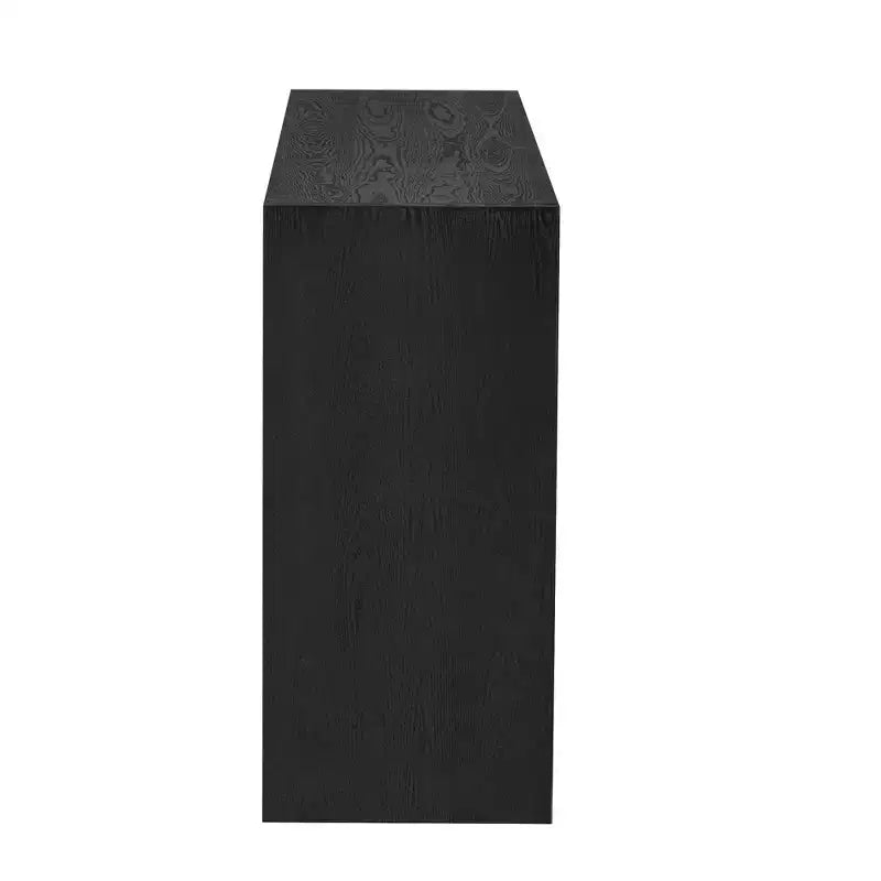 Credenza moderna Luxystar 60 con ripiano aperto e cassetti, nera