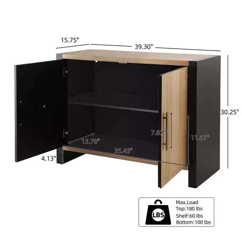 Christopher Knight Home Melric Armadietto rustico in legno da 39,30'' con 2 ante e ripiano regolabile