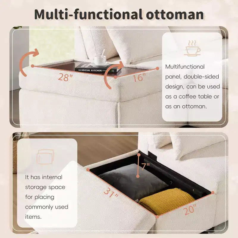 Divano componibile in ciniglia oversize Polibi con letto estraibile