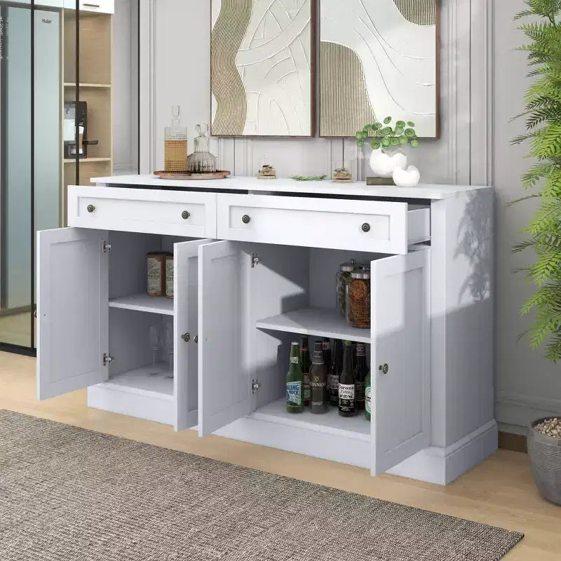 GDFStudio Philip 58 Armadietto Credenza Buffet con Cassetti e Ripiani Regolabili