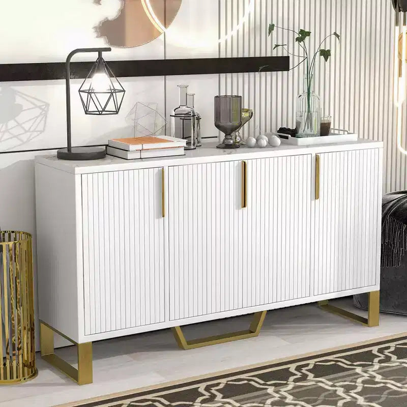 GDFStudio Gracie 60 Credenza/Buffet Moderno con Ripiani Regolabili e Ante