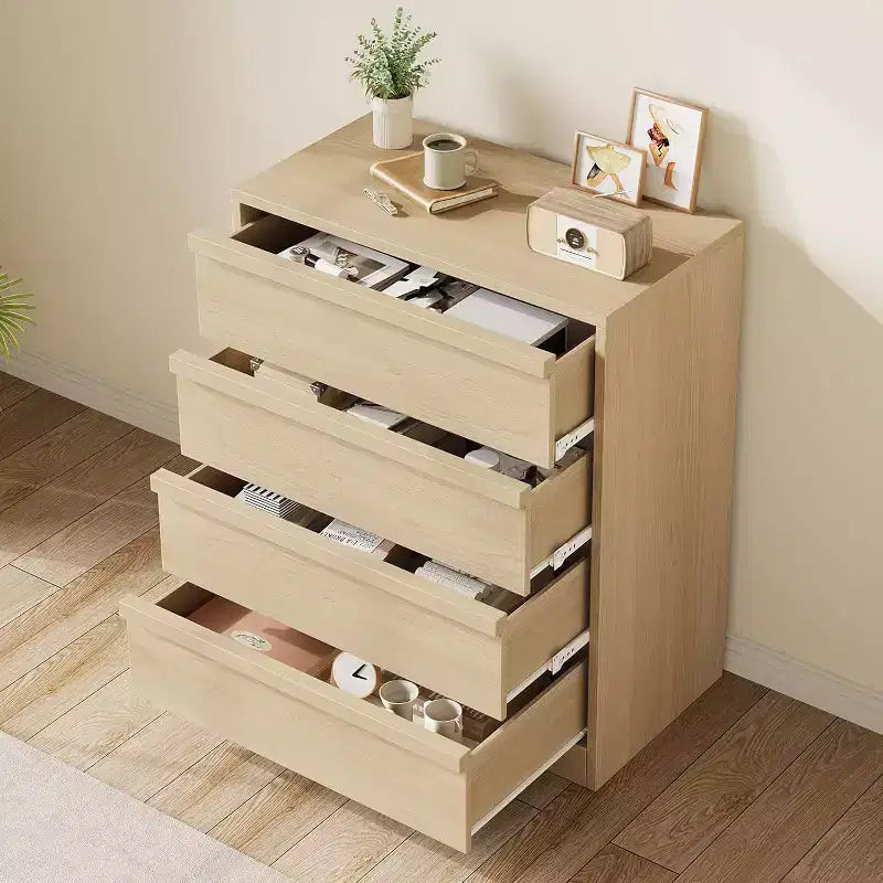 Comò a 4 Cassetti per Camera da Letto, Cassettiera Moderna Semplice, Cassettiera in Legno con Cassetti Profondi per Soggiorno, Corridoio, Ingresso