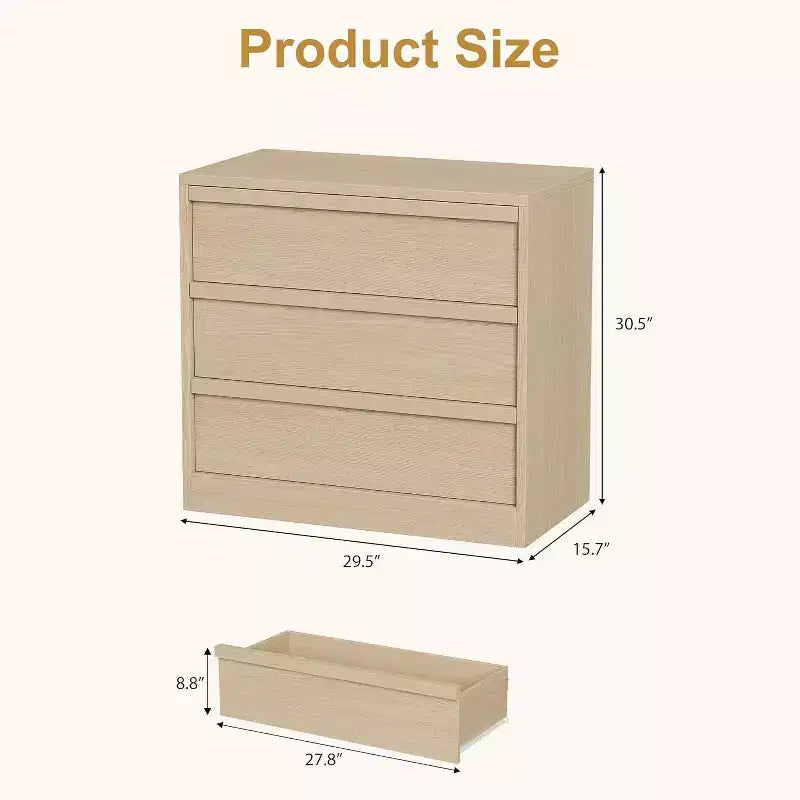 Comò a 4 Cassetti per Camera da Letto, Cassettiera Moderna Semplice, Cassettiera in Legno con Cassetti Profondi per Soggiorno, Corridoio, Ingresso