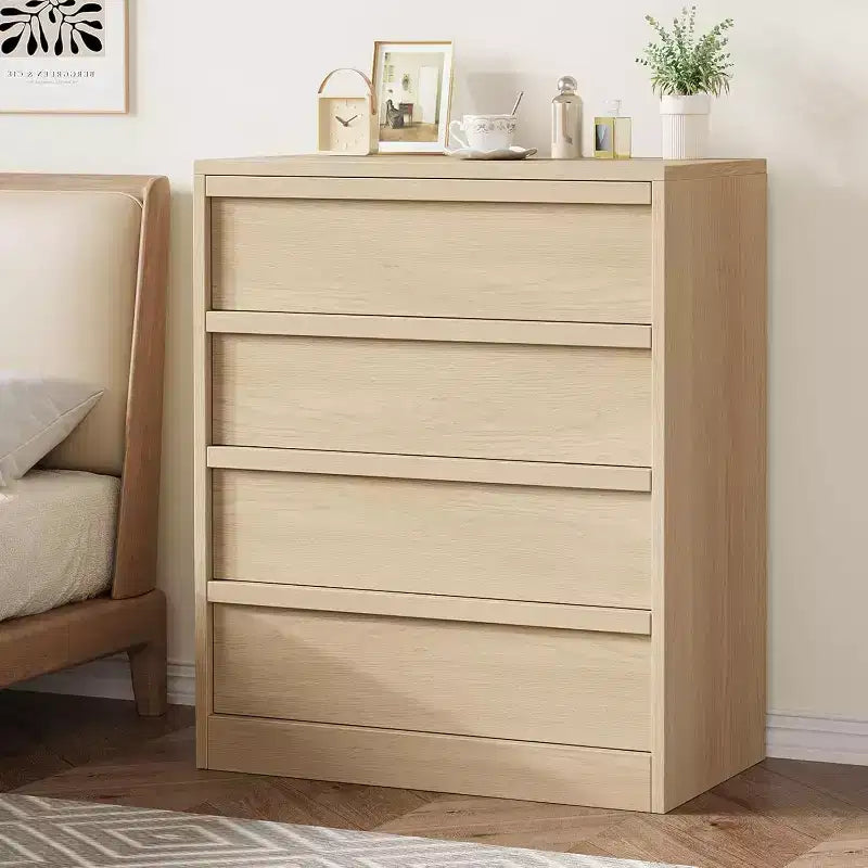Comò a 4 Cassetti per Camera da Letto, Cassettiera Moderna Semplice, Cassettiera in Legno con Cassetti Profondi per Soggiorno, Corridoio, Ingresso