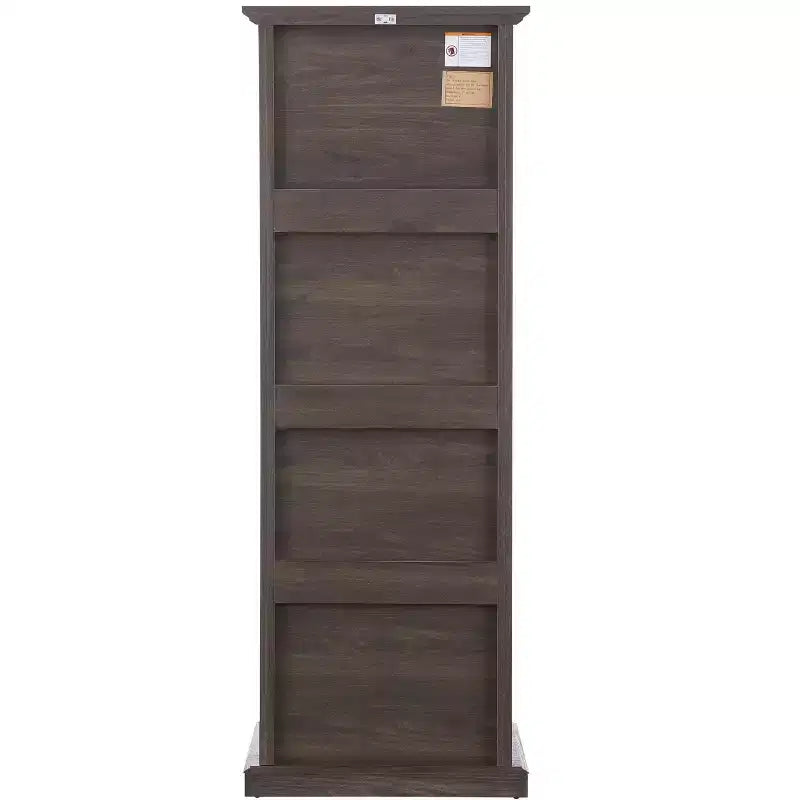 Credenza Alta Moderna con Ante e Ripiani in Vetro - Madia Versatile Autoportante con Cassetto per Soggiorno, Cucina, Sala da Pranzo e Ufficio