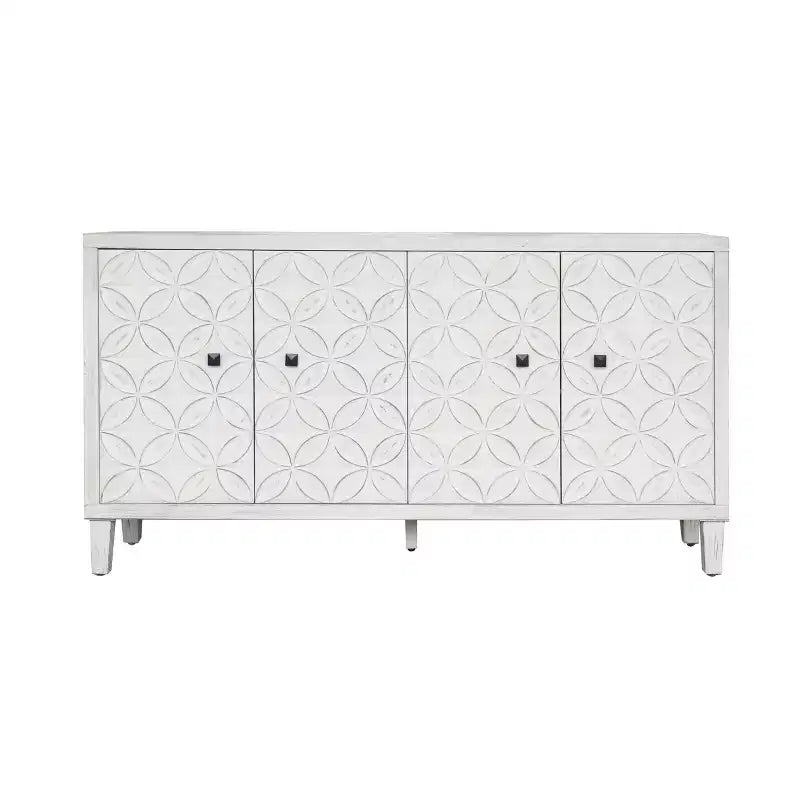 GDFStudio Sophia Madia moderna a buffet da 152 cm con 4 ante e ripiani regolabili