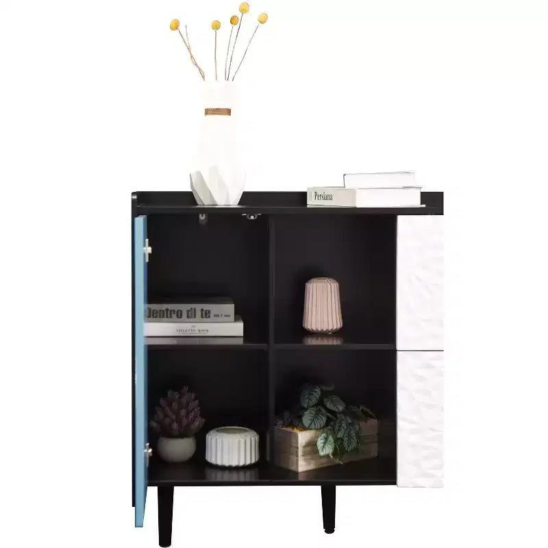 Okak Mobile Buffet Moderno, Credenza con 1 Anta e 2 Cassetti, Mobile Bar per Soggiorno, Ingresso, Corridoio, Ufficio