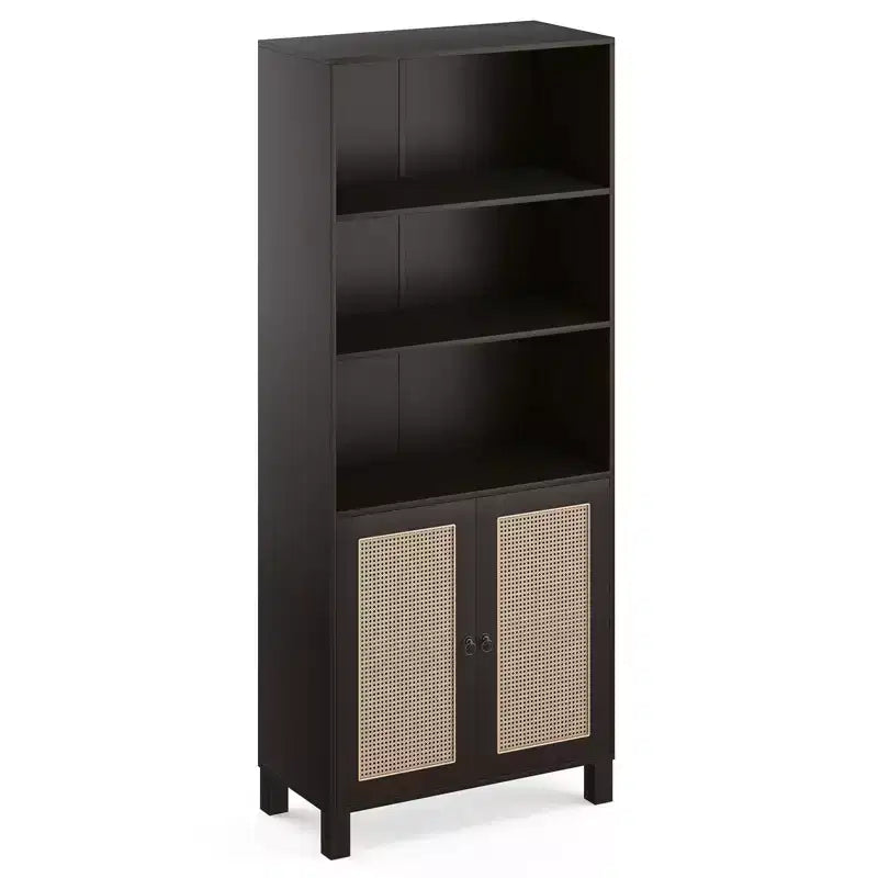 Okak Buffet bas minimaliste, Meuble d'appoint avec 2 portes et 5 étagères, Meuble de rangement pour Salon, Entrée, Couloir