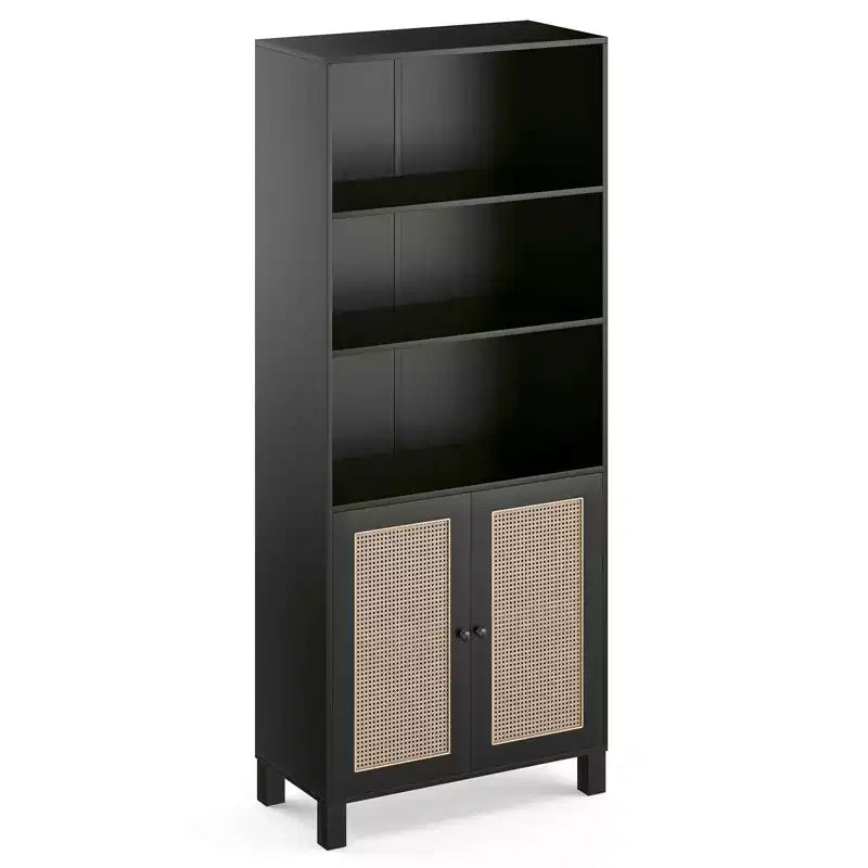 Okak Buffet bas minimaliste, Meuble d'appoint avec 2 portes et 5 étagères, Meuble de rangement pour Salon, Entrée, Couloir