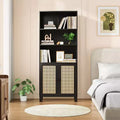 Okak Buffet bas minimaliste, Meuble d'appoint avec 2 portes et 5 étagères, Meuble de rangement pour Salon, Entrée, Couloir