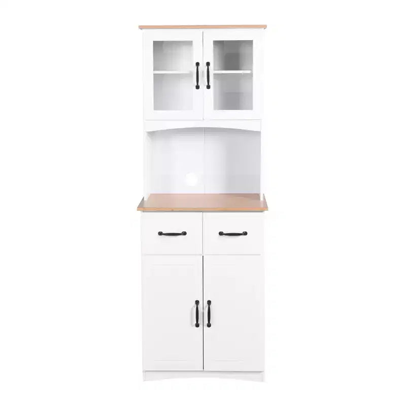 Buffet en bois Okak avec 4 portes et 2 tiroirs, meuble de rangement pour salon, salle à manger, cuisine