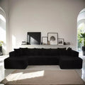 GDFStudio Stella 130 4-Seater U-Shaped Modular Corduroy Sectional Sofa with Deep Seats