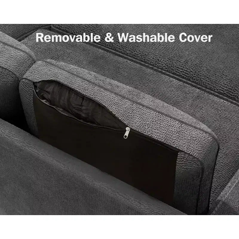 Dyonery 81 divano letto, divano estraibile 2 in 1 con più spazio di archiviazione, divano letto componibile a L con tasche laterali