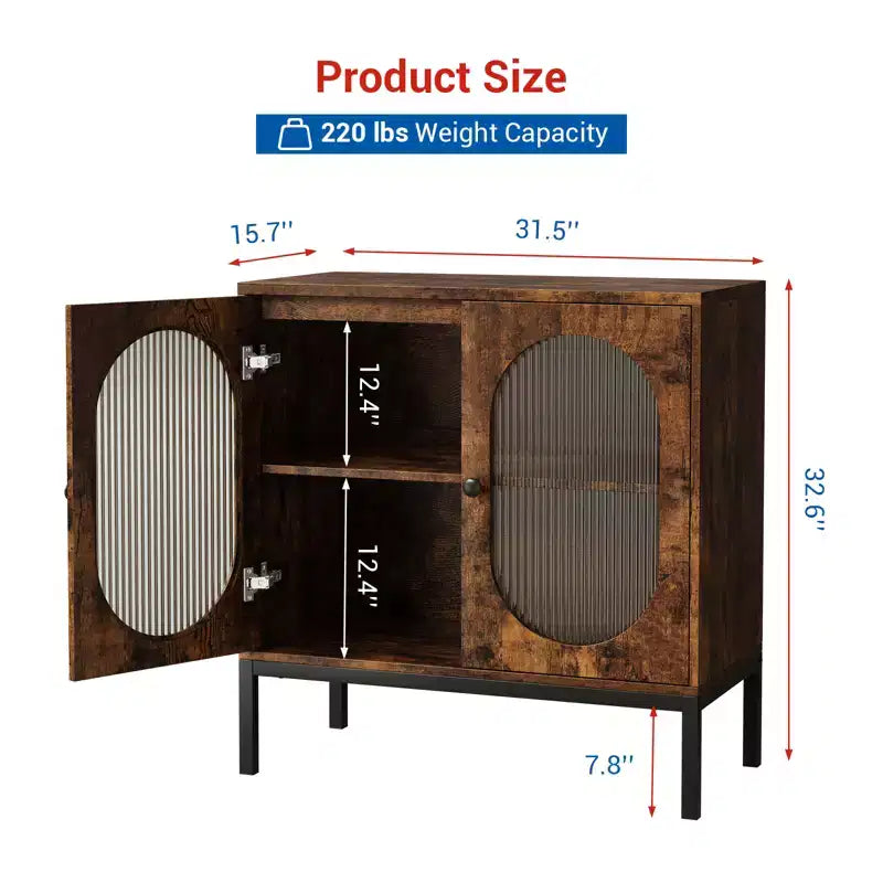 Credenza da 80 cm, armadietto in rattan con ripiani regolabili, credenza da cucina per soggiorno, sala da pranzo, ingresso