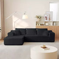 GDFStudio Alaric 103.54 Modern 3-Seater L-Shaped Chenille Upholstered Sectional Sofa with 5 Pillows