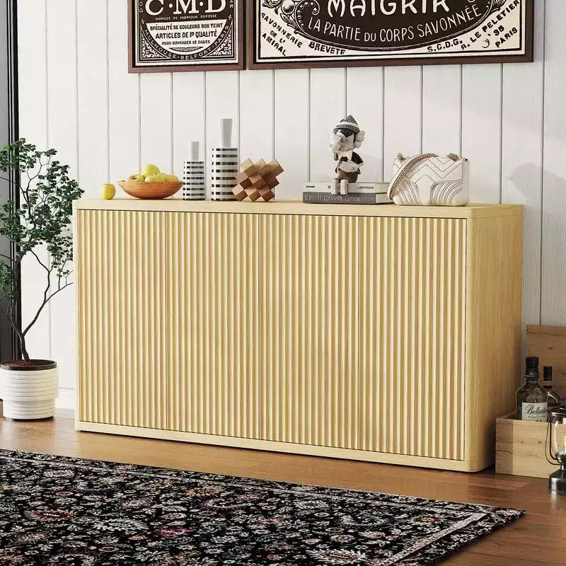 Credenza Grande da 168 cm, Mobile Buffet, Credenza Cucina Moderna con Scanalature, Mobile Bar, Tavolo Console