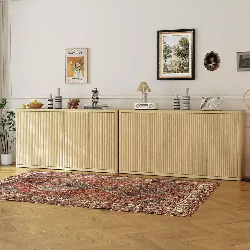 Credenza Grande da 168 cm, Mobile Buffet, Credenza Cucina Moderna con Scanalature, Mobile Bar, Tavolo Console