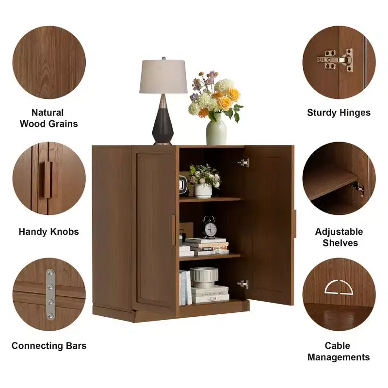 Mobile contenitore Dovelina Accent con ripiani regolabili Credenza a buffet - 36H x 31L