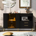 CuisinSmart Sideboard Cabinet with Drawers & Acrylic Doors, Adjustable Shelves Modern Storage Cabinet for Dining Room Living Room Kitchen