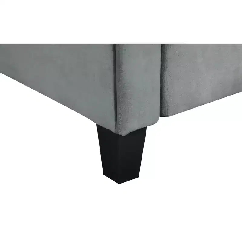 PexFix 35 L x 32,75 H Poltrona Singola Rivestita in Velluto con Schienale Trapuntato a Bottone, Poltrona Moderna per Soggiorno Camera da Letto Ufficio, Grigio