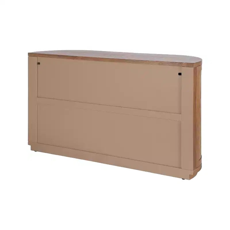 Buffet incurvé moderne Christopher Knight Home Ashby 57" avec 4 portes et poignées métalliques